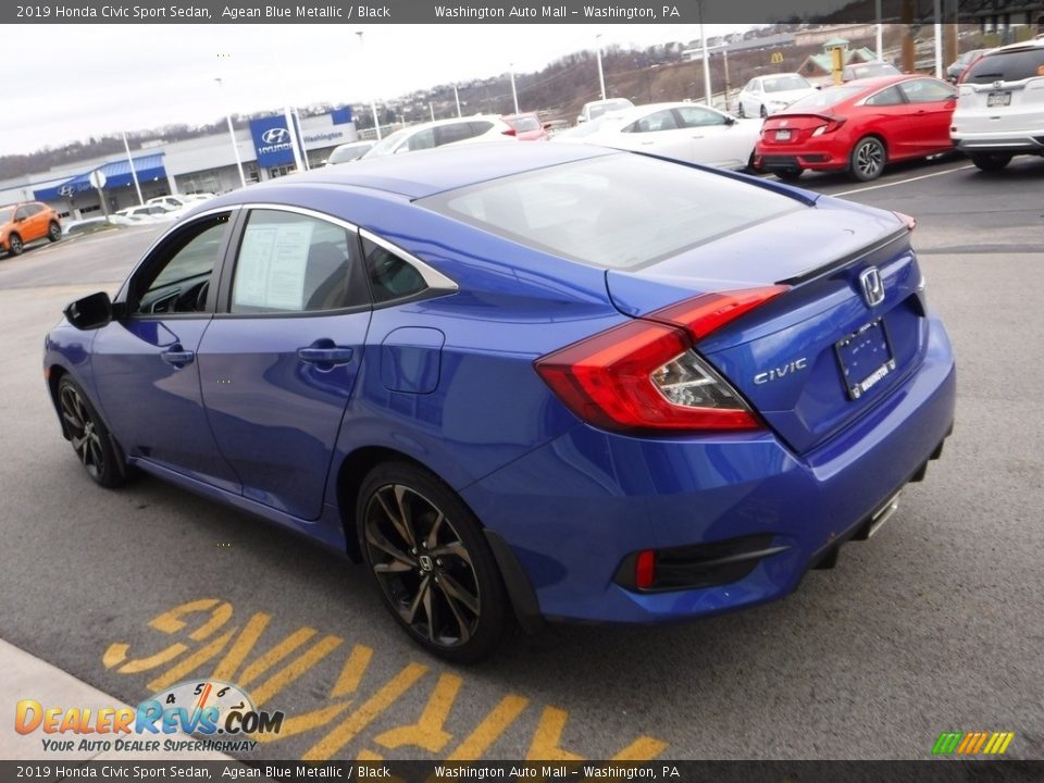 2019 Honda Civic Sport Sedan Agean Blue Metallic / Black Photo #7