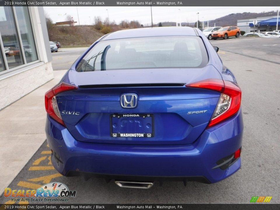 2019 Honda Civic Sport Sedan Agean Blue Metallic / Black Photo #8