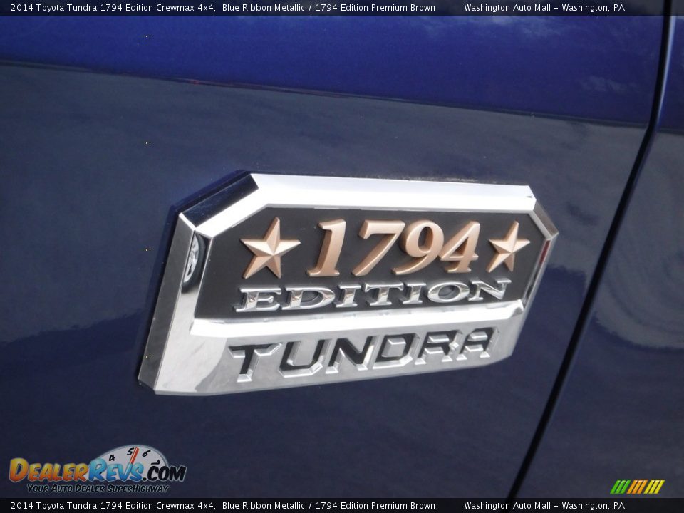 2014 Toyota Tundra 1794 Edition Crewmax 4x4 Blue Ribbon Metallic / 1794 Edition Premium Brown Photo #10