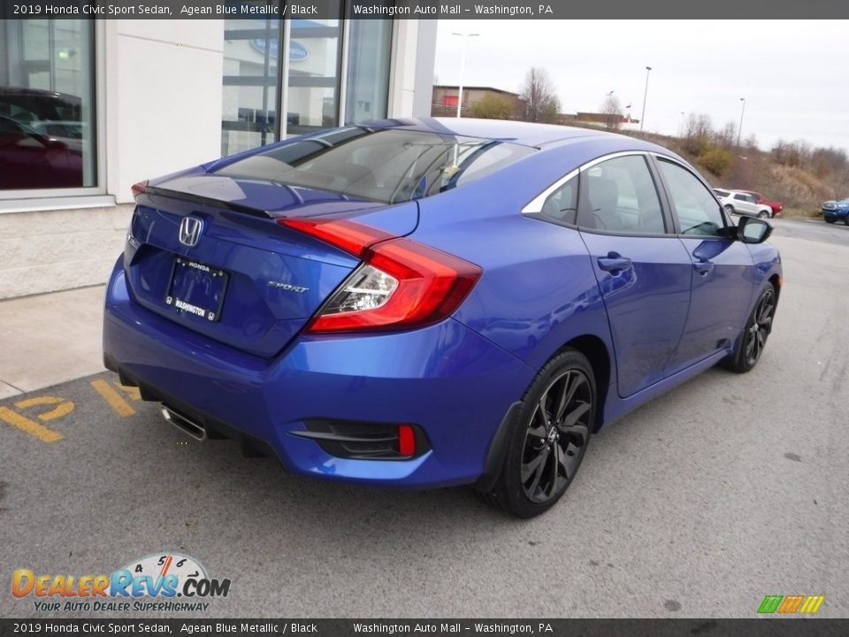 2019 Honda Civic Sport Sedan Agean Blue Metallic / Black Photo #9