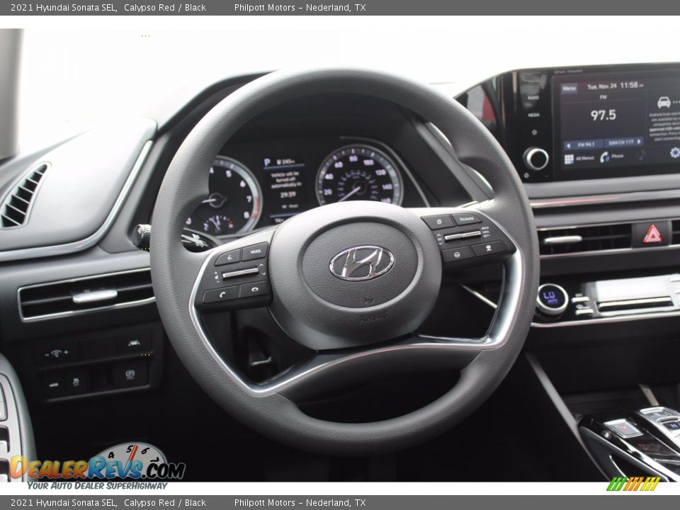 2021 Hyundai Sonata SEL Calypso Red / Black Photo #22