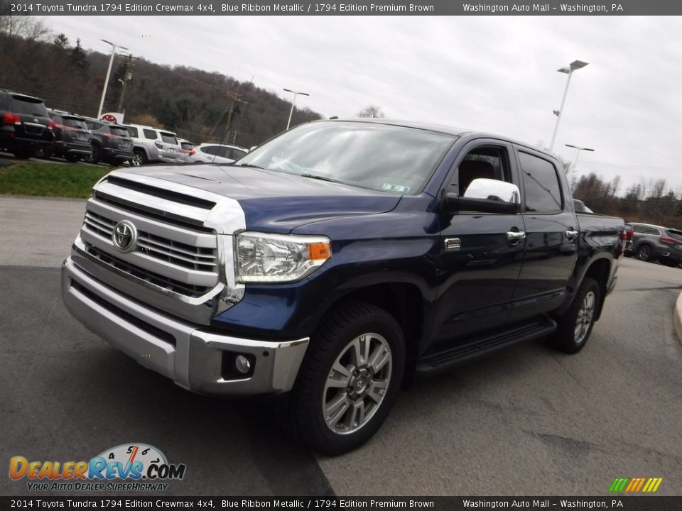 2014 Toyota Tundra 1794 Edition Crewmax 4x4 Blue Ribbon Metallic / 1794 Edition Premium Brown Photo #14