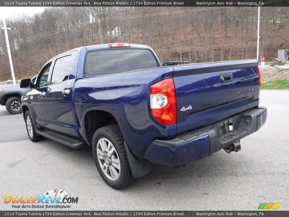 2014 Toyota Tundra 1794 Edition Crewmax 4x4 Blue Ribbon Metallic / 1794 Edition Premium Brown Photo #16