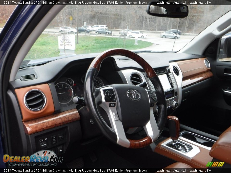 2014 Toyota Tundra 1794 Edition Crewmax 4x4 Blue Ribbon Metallic / 1794 Edition Premium Brown Photo #22