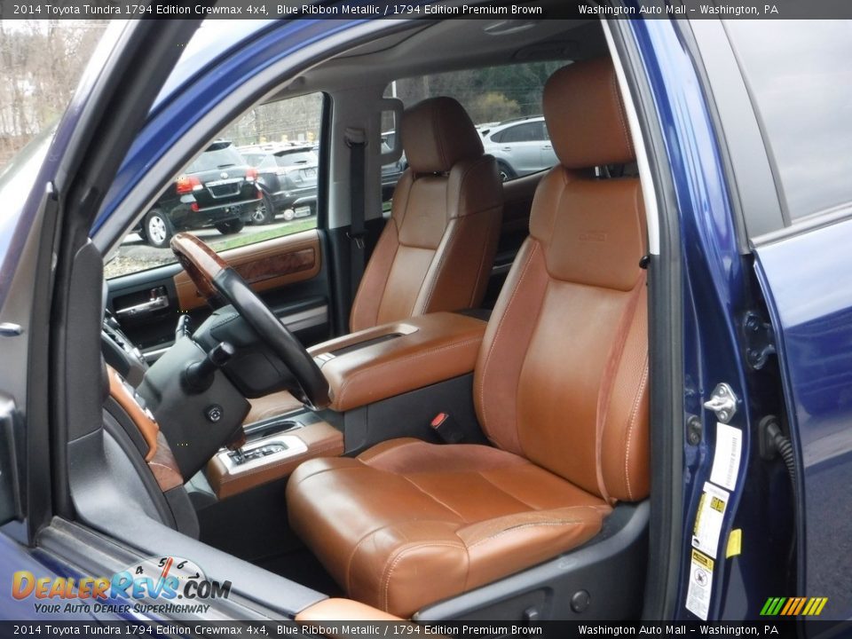 2014 Toyota Tundra 1794 Edition Crewmax 4x4 Blue Ribbon Metallic / 1794 Edition Premium Brown Photo #26