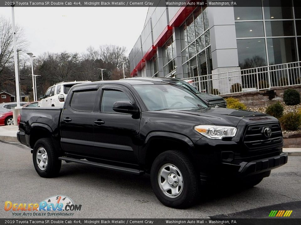 2019 Toyota Tacoma SR Double Cab 4x4 Midnight Black Metallic / Cement Gray Photo #1