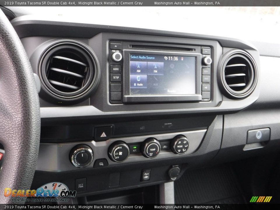 2019 Toyota Tacoma SR Double Cab 4x4 Midnight Black Metallic / Cement Gray Photo #3