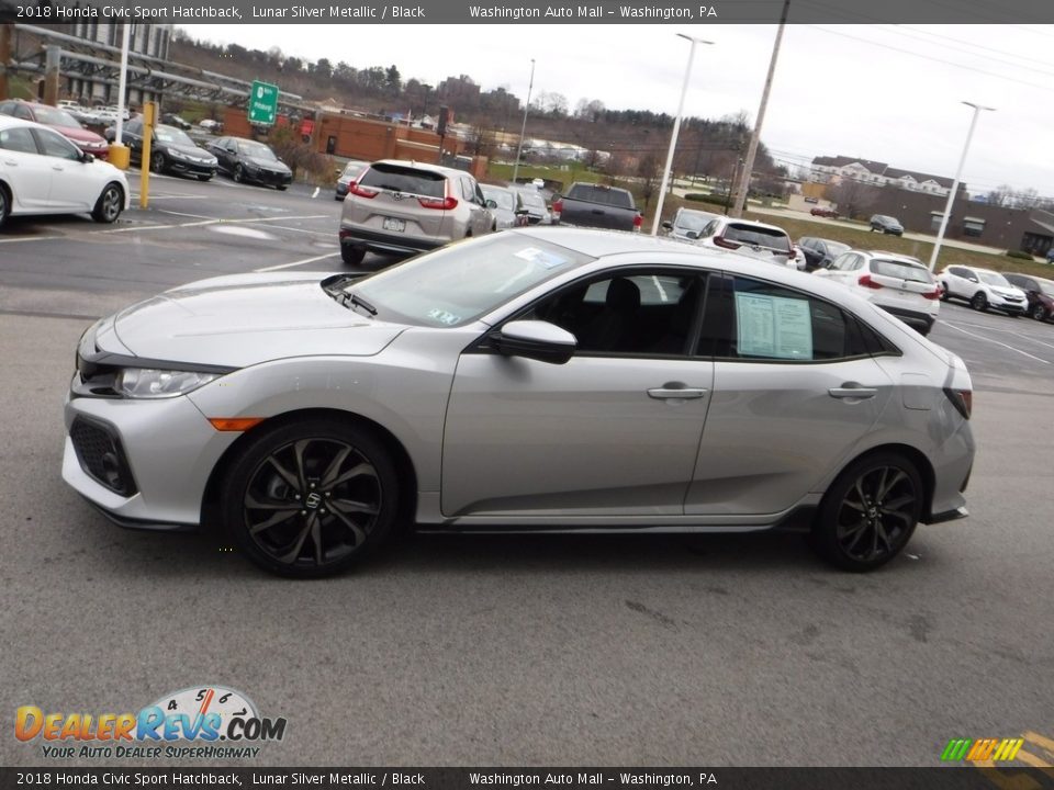 2018 Honda Civic Sport Hatchback Lunar Silver Metallic / Black Photo #6