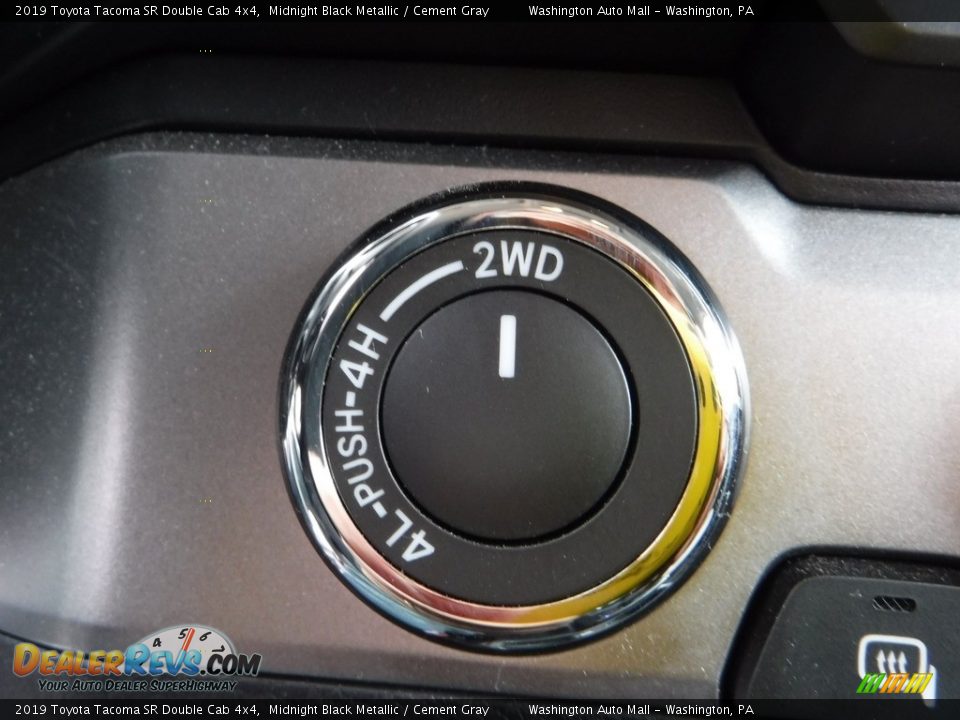 2019 Toyota Tacoma SR Double Cab 4x4 Midnight Black Metallic / Cement Gray Photo #5