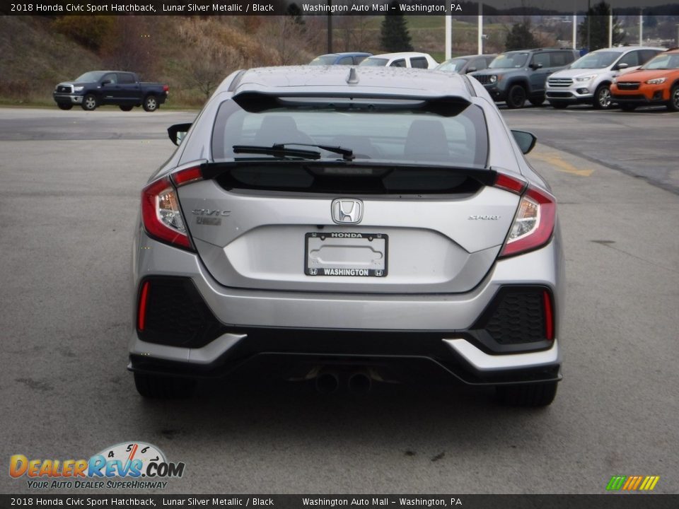 2018 Honda Civic Sport Hatchback Lunar Silver Metallic / Black Photo #7