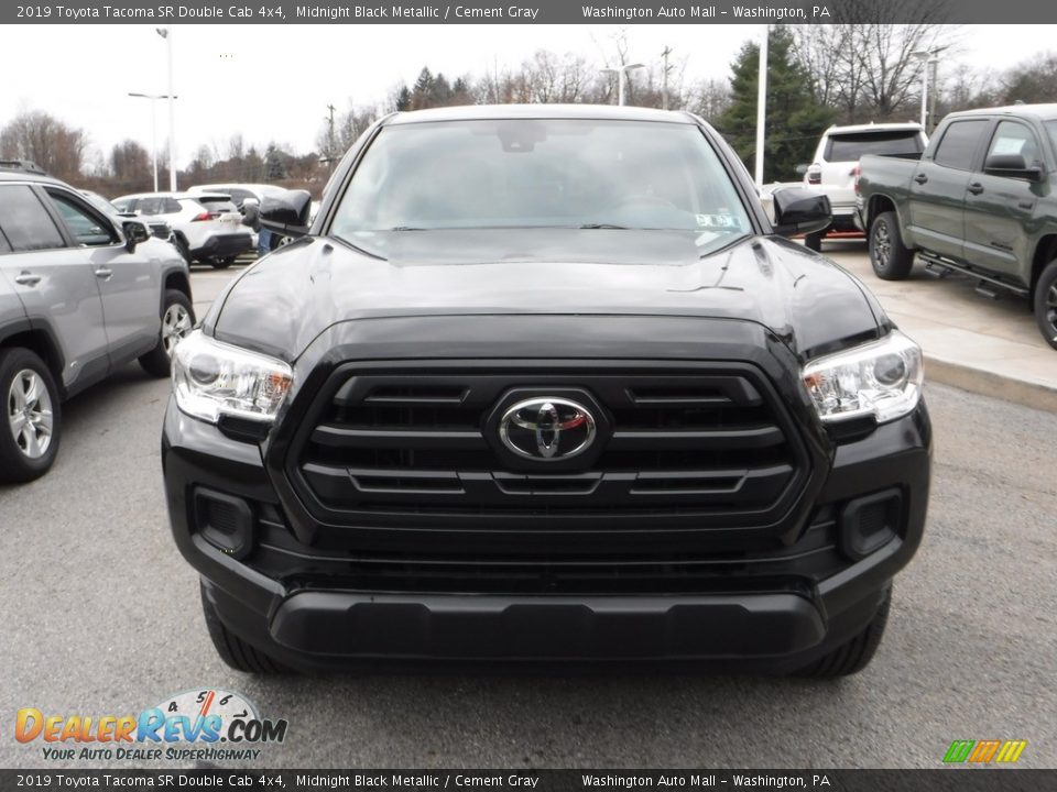 2019 Toyota Tacoma SR Double Cab 4x4 Midnight Black Metallic / Cement Gray Photo #11
