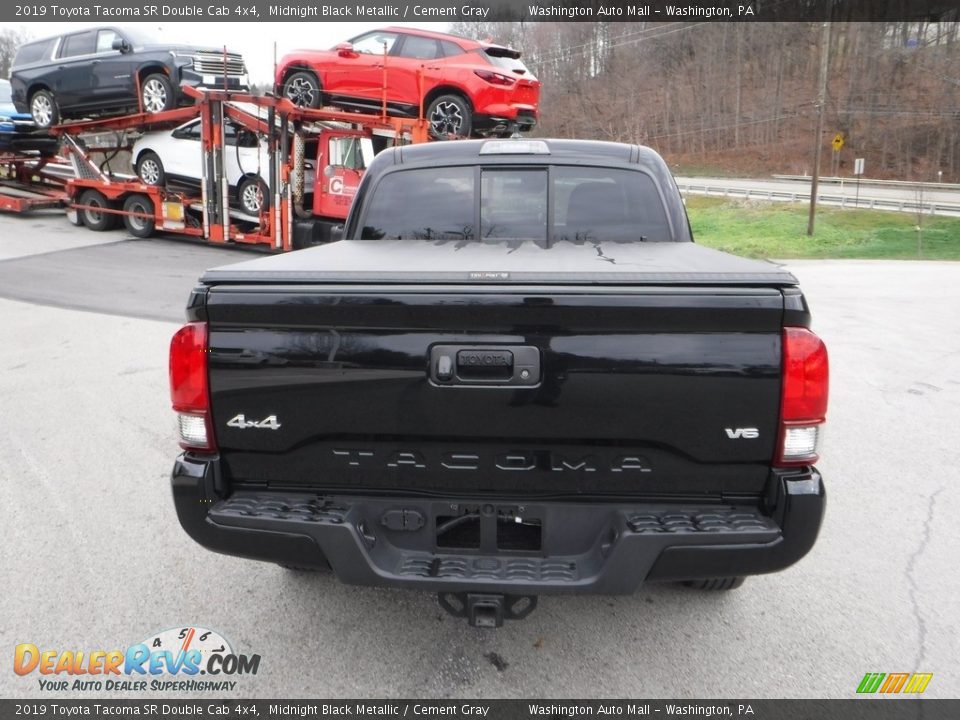 2019 Toyota Tacoma SR Double Cab 4x4 Midnight Black Metallic / Cement Gray Photo #15