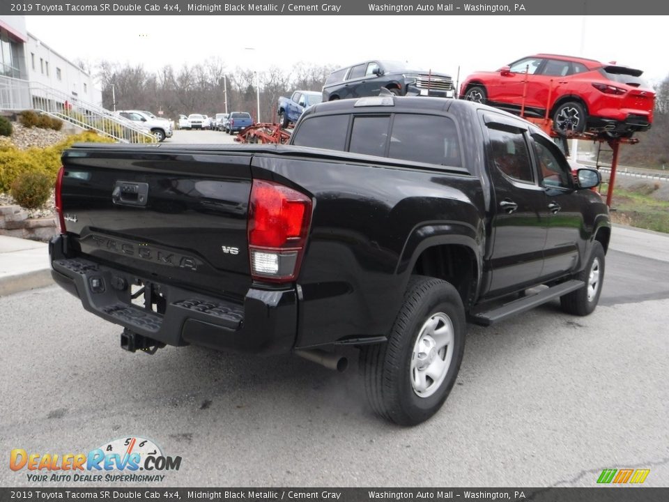 2019 Toyota Tacoma SR Double Cab 4x4 Midnight Black Metallic / Cement Gray Photo #18