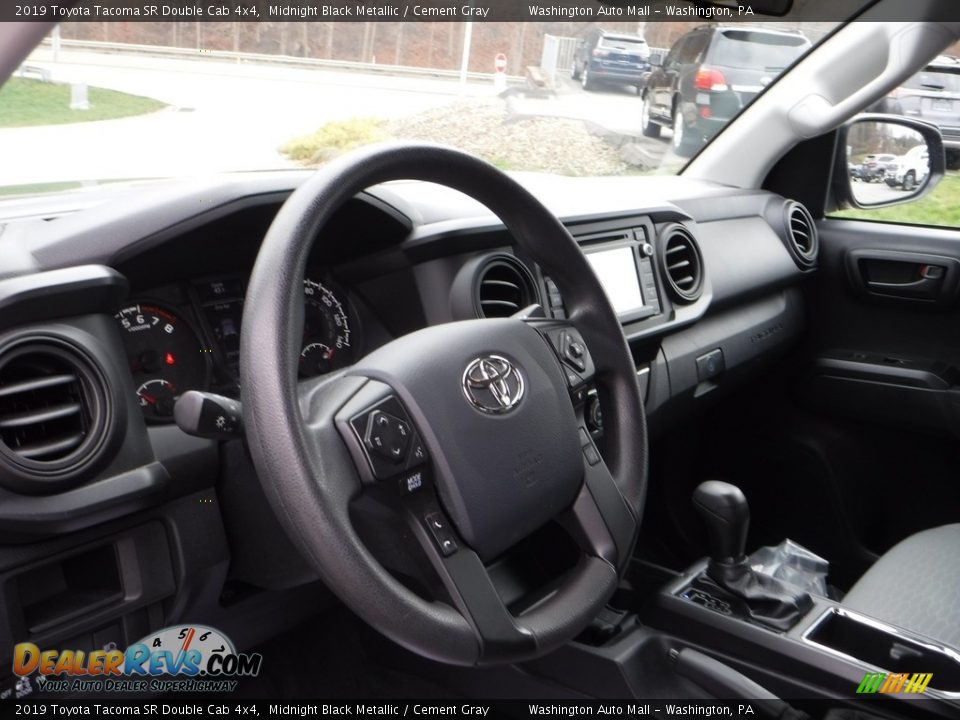 2019 Toyota Tacoma SR Double Cab 4x4 Midnight Black Metallic / Cement Gray Photo #20