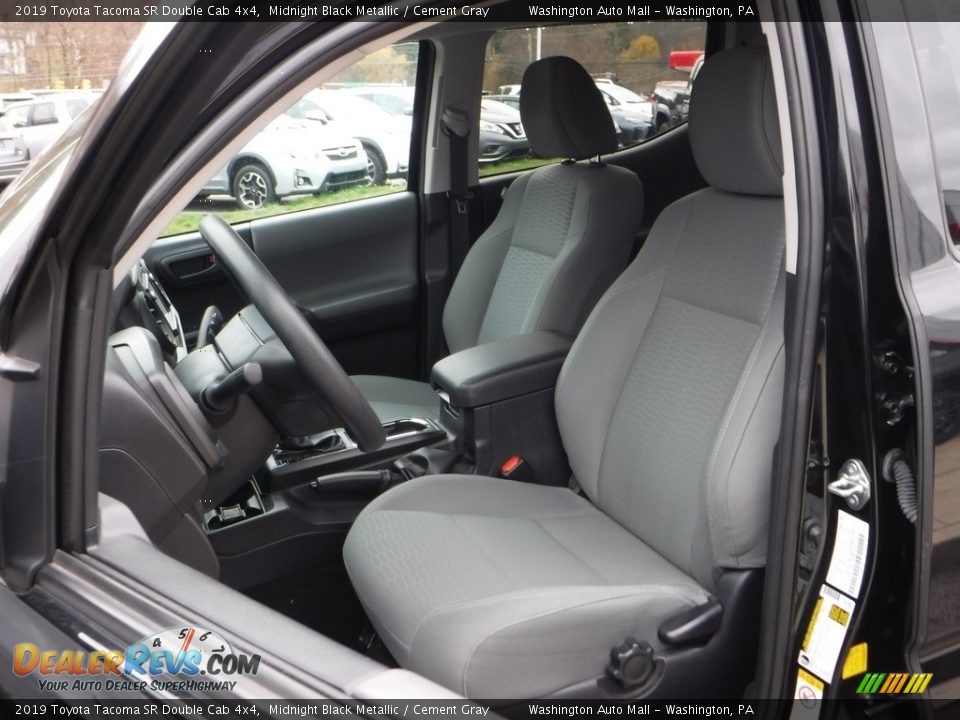 2019 Toyota Tacoma SR Double Cab 4x4 Midnight Black Metallic / Cement Gray Photo #21