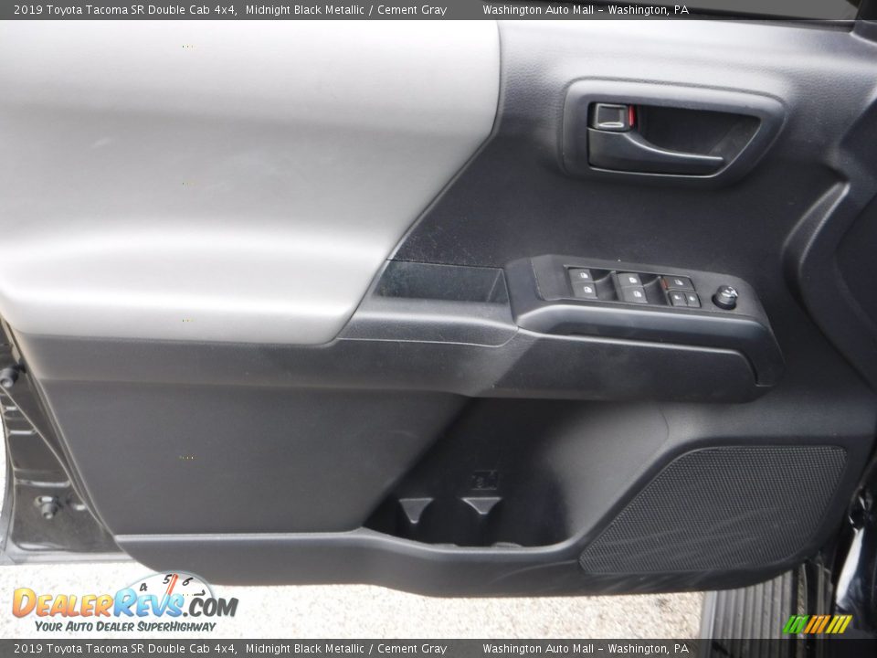2019 Toyota Tacoma SR Double Cab 4x4 Midnight Black Metallic / Cement Gray Photo #22