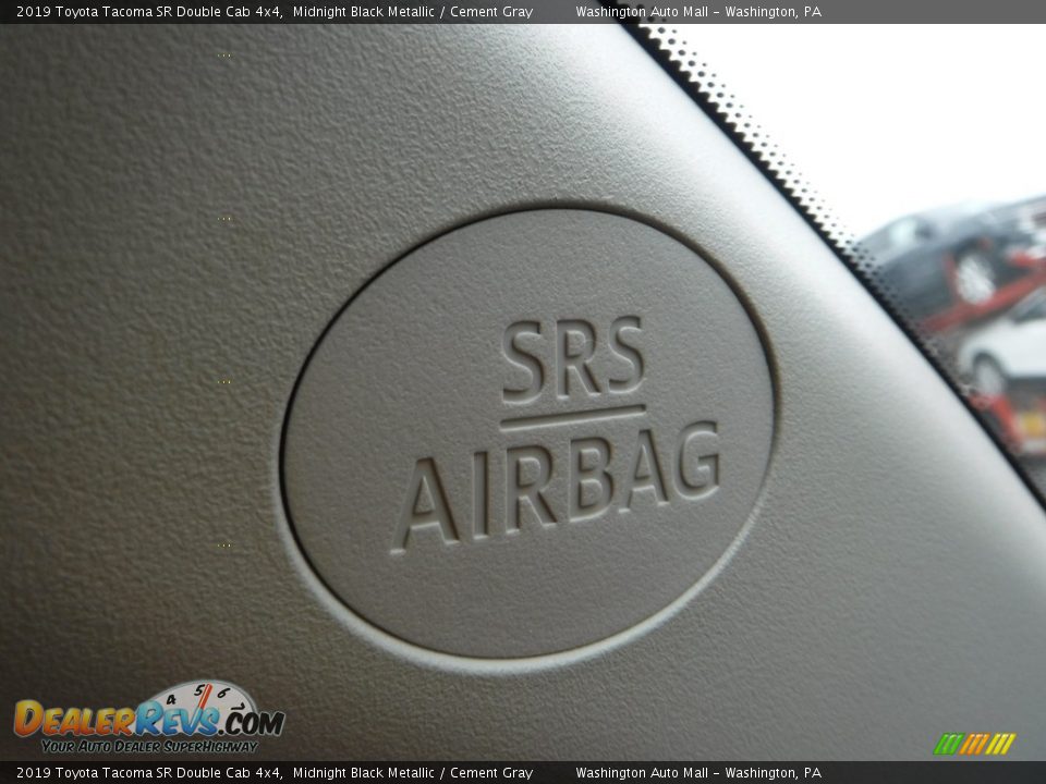 2019 Toyota Tacoma SR Double Cab 4x4 Midnight Black Metallic / Cement Gray Photo #24