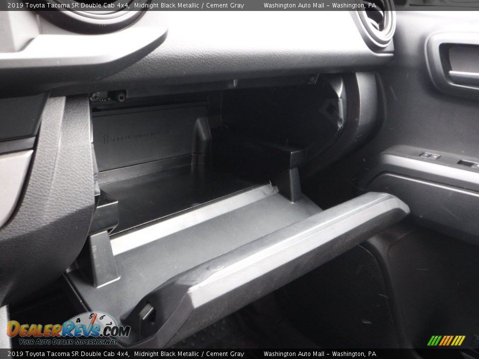2019 Toyota Tacoma SR Double Cab 4x4 Midnight Black Metallic / Cement Gray Photo #25