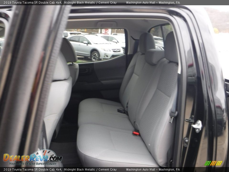 2019 Toyota Tacoma SR Double Cab 4x4 Midnight Black Metallic / Cement Gray Photo #26