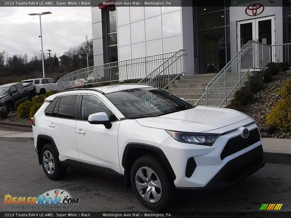 2019 Toyota RAV4 LE AWD Super White / Black Photo #1