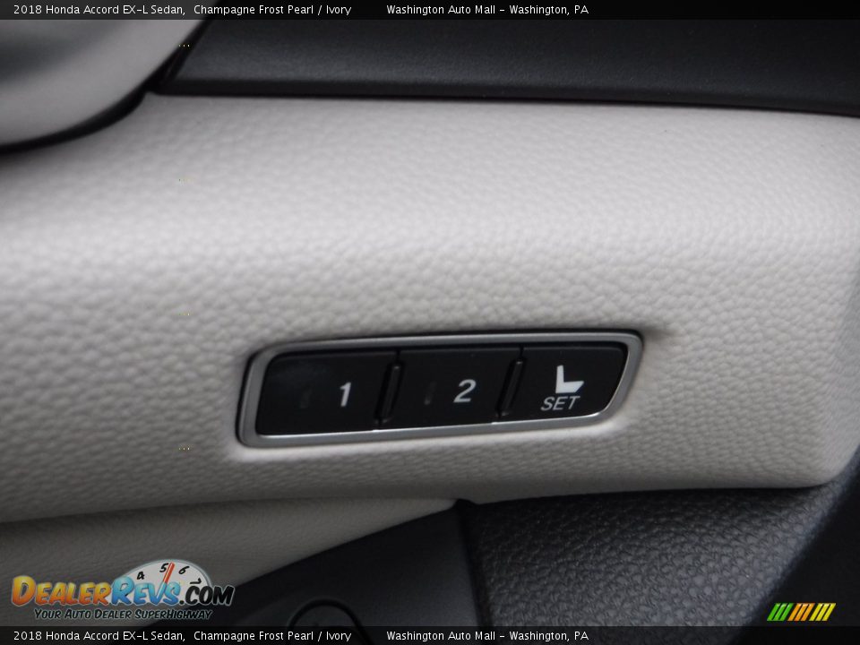 2018 Honda Accord EX-L Sedan Champagne Frost Pearl / Ivory Photo #14