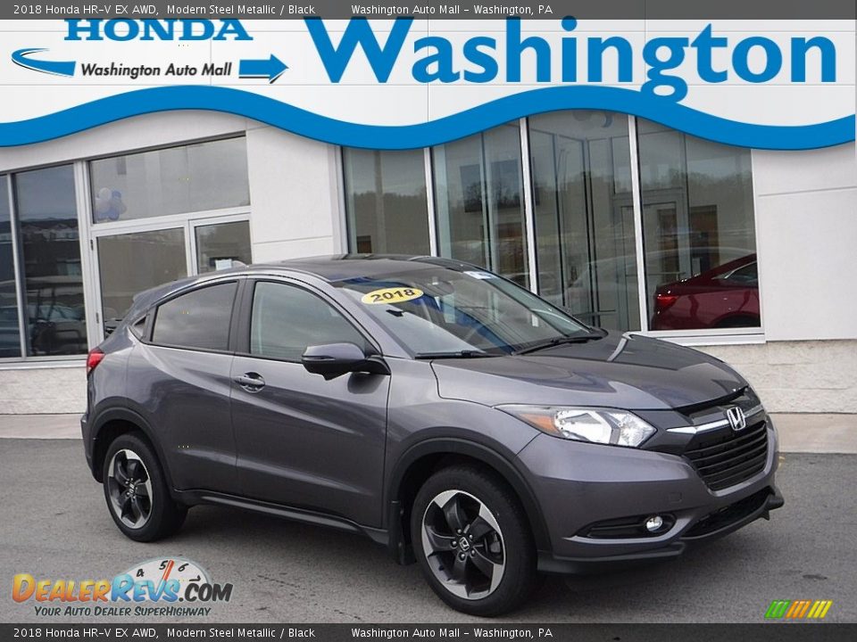 2018 Honda HR-V EX AWD Modern Steel Metallic / Black Photo #1