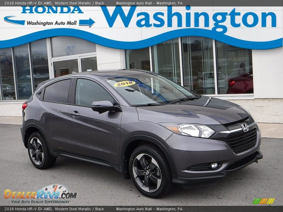 2018 Honda HR-V EX AWD Modern Steel Metallic / Black Photo #1