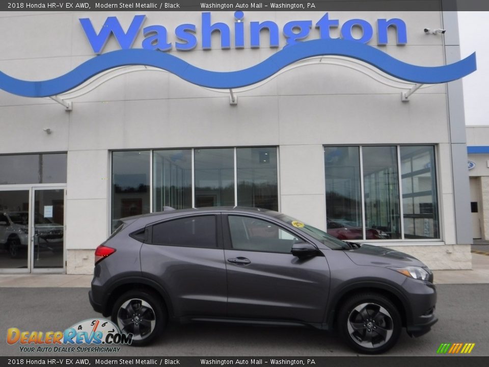 2018 Honda HR-V EX AWD Modern Steel Metallic / Black Photo #2