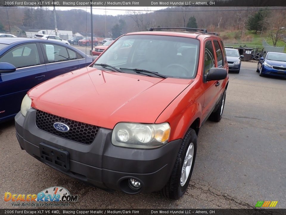 2006 Ford Escape XLT V6 4WD Blazing Copper Metallic / Medium/Dark Flint Photo #4