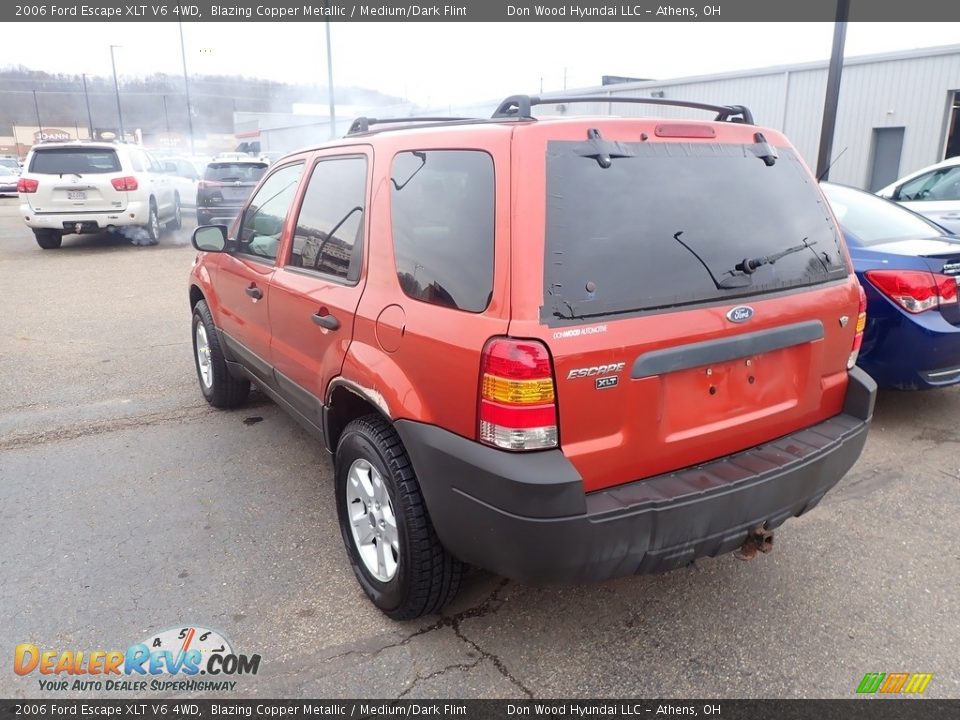 2006 Ford Escape XLT V6 4WD Blazing Copper Metallic / Medium/Dark Flint Photo #6