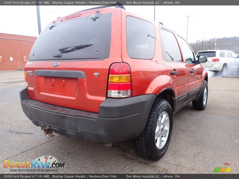 2006 Ford Escape XLT V6 4WD Blazing Copper Metallic / Medium/Dark Flint Photo #7