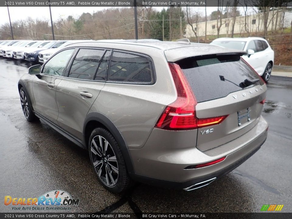 2021 Volvo V60 Cross Country T5 AWD Pebble Gray Metallic / Blonde Photo #4