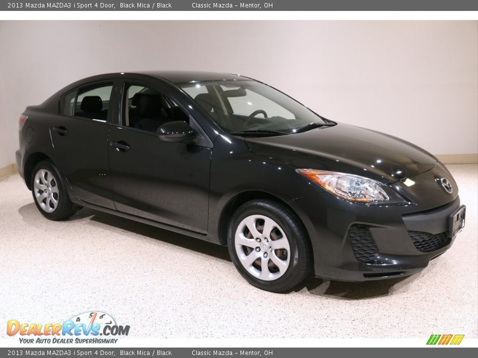 2013 Mazda MAZDA3 i Sport 4 Door Black Mica / Black Photo #1
