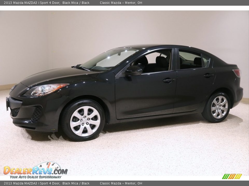 2013 Mazda MAZDA3 i Sport 4 Door Black Mica / Black Photo #3