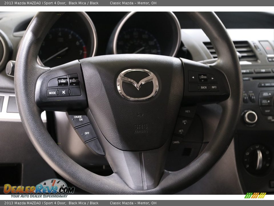 2013 Mazda MAZDA3 i Sport 4 Door Black Mica / Black Photo #7