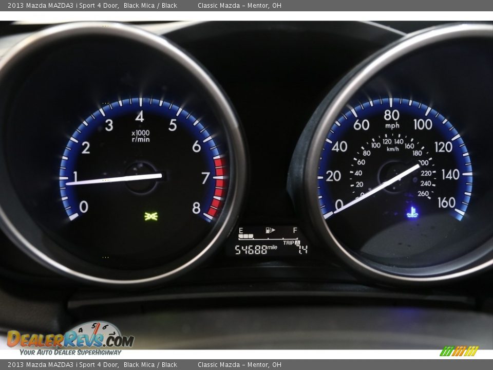 2013 Mazda MAZDA3 i Sport 4 Door Black Mica / Black Photo #8