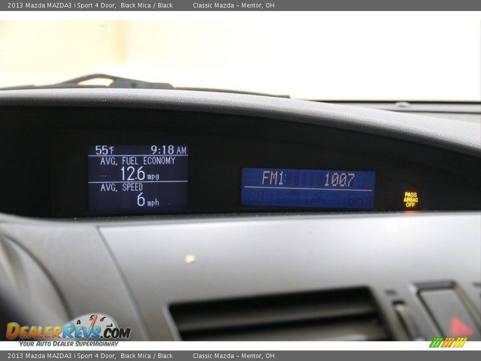 2013 Mazda MAZDA3 i Sport 4 Door Black Mica / Black Photo #10