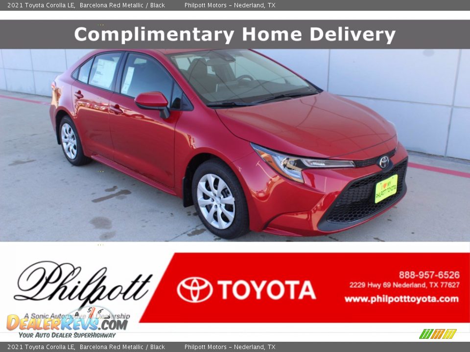 2021 Toyota Corolla LE Barcelona Red Metallic / Black Photo #1
