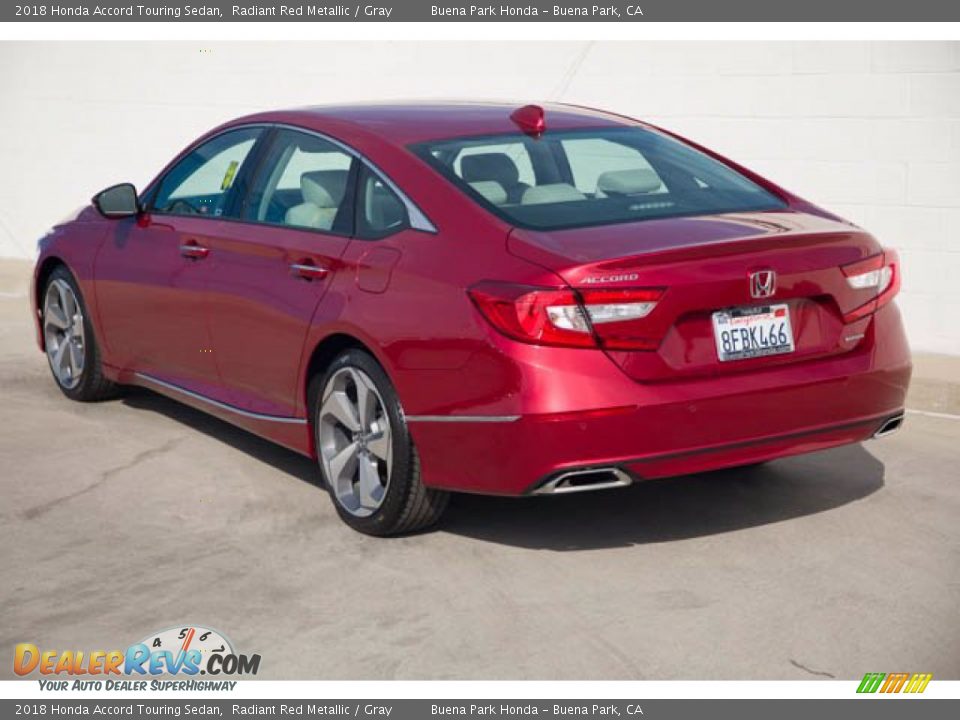 2018 Honda Accord Touring Sedan Radiant Red Metallic / Gray Photo #2