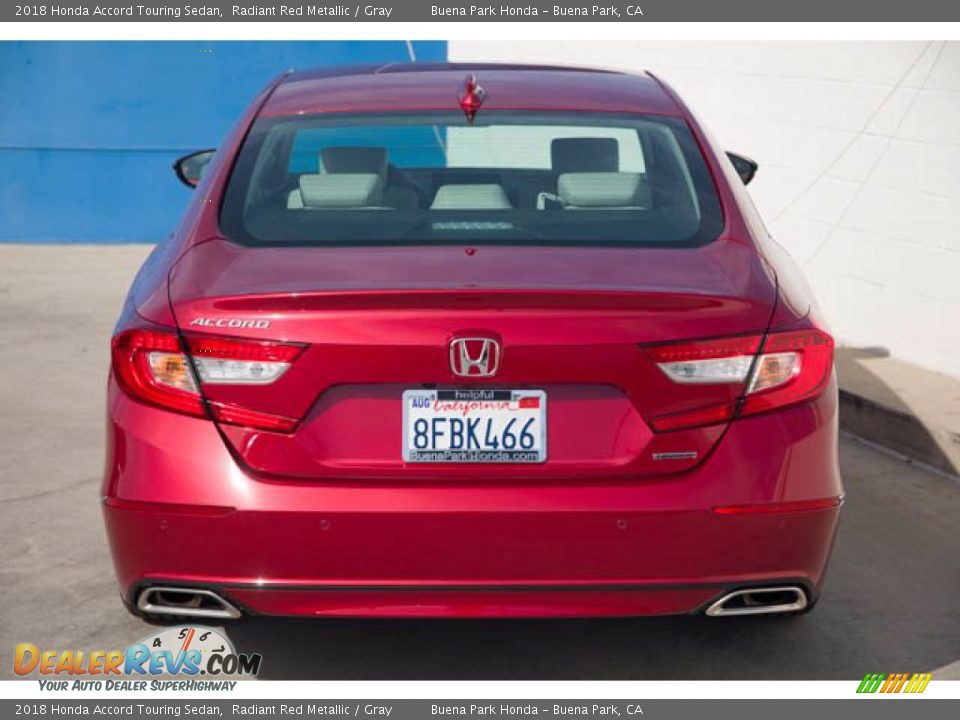 2018 Honda Accord Touring Sedan Radiant Red Metallic / Gray Photo #9