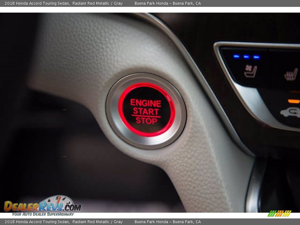 2018 Honda Accord Touring Sedan Radiant Red Metallic / Gray Photo #16