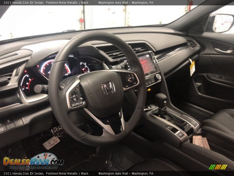 2021 Honda Civic EX Sedan Polished Metal Metallic / Black Photo #7