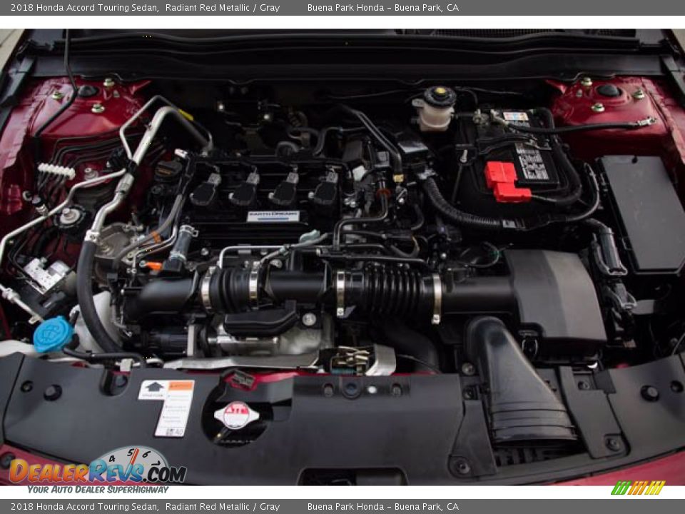 2018 Honda Accord Touring Sedan Radiant Red Metallic / Gray Photo #34