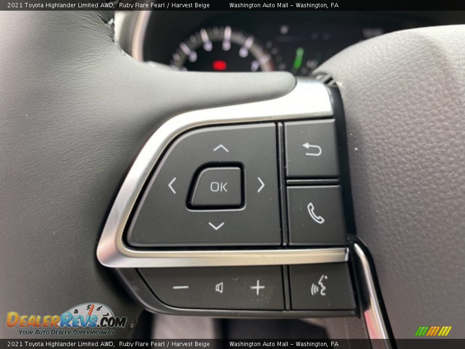 2021 Toyota Highlander Limited AWD Steering Wheel Photo #6