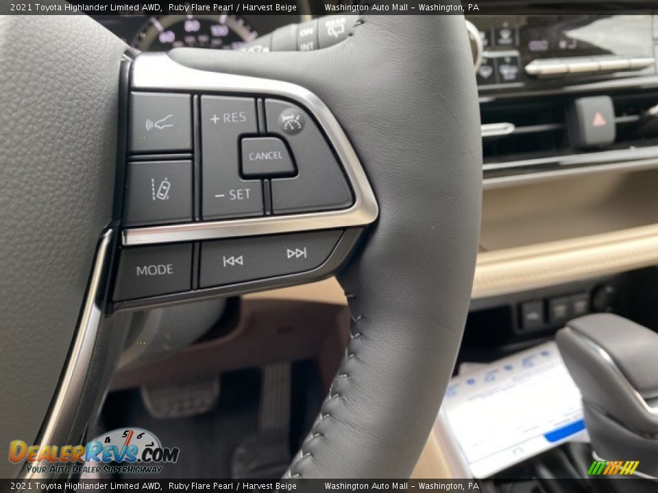 2021 Toyota Highlander Limited AWD Steering Wheel Photo #7