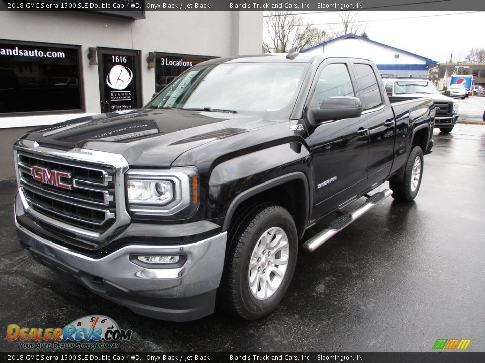 2018 GMC Sierra 1500 SLE Double Cab 4WD Onyx Black / Jet Black Photo #2