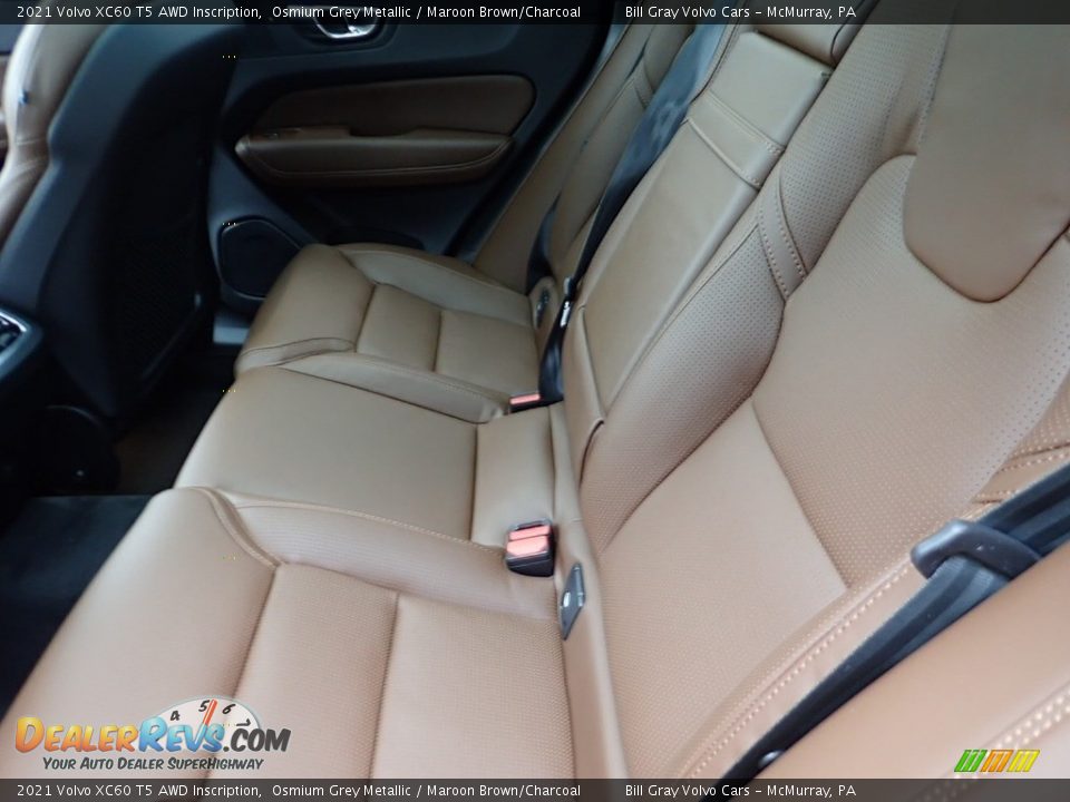 2021 Volvo XC60 T5 AWD Inscription Osmium Grey Metallic / Maroon Brown/Charcoal Photo #8