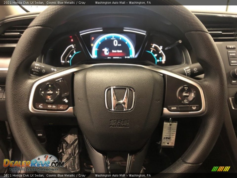 2021 Honda Civic LX Sedan Cosmic Blue Metallic / Gray Photo #10