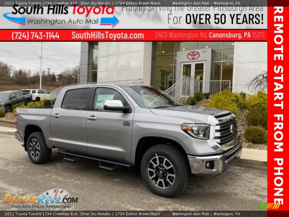 2021 Toyota Tundra 1794 CrewMax 4x4 Silver Sky Metallic / 1794 Edition Brown/Black Photo #1