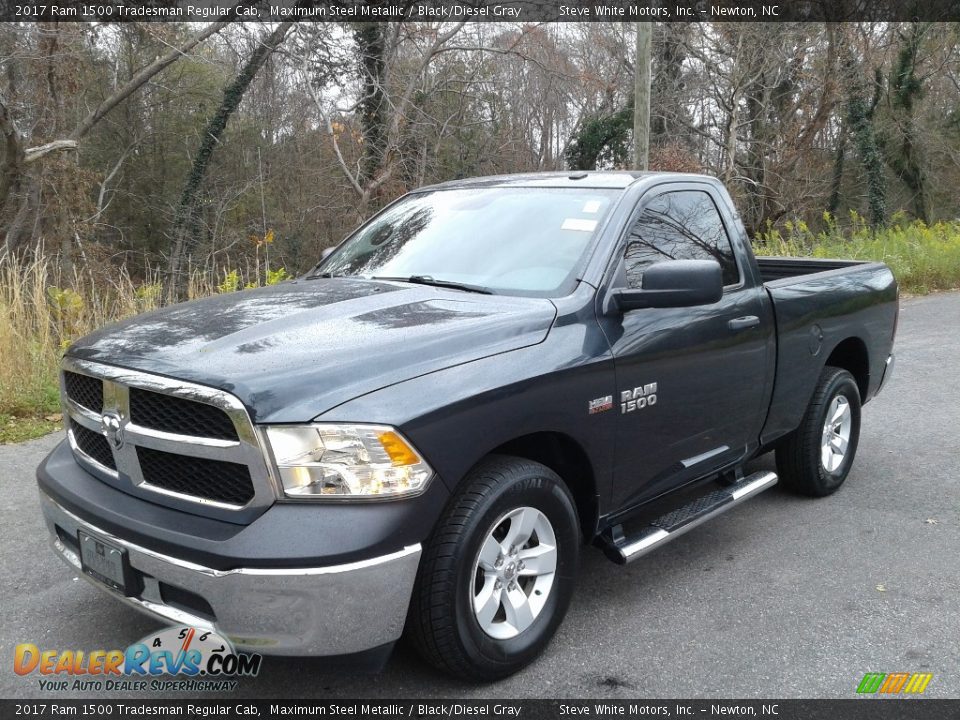 2017 Ram 1500 Tradesman Regular Cab Maximum Steel Metallic / Black/Diesel Gray Photo #3